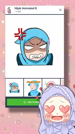 Play Hijab Muslim Animated Stickers For WA  and enjoy Hijab Muslim Animated Stickers For WA with UptoPlay