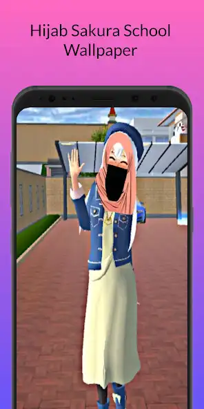 Play Hijab Sakura School Wallpaper as an online game Hijab Sakura School Wallpaper with UptoPlay