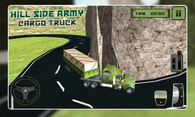 Play Hill-Side Army Cargo Truck 3D