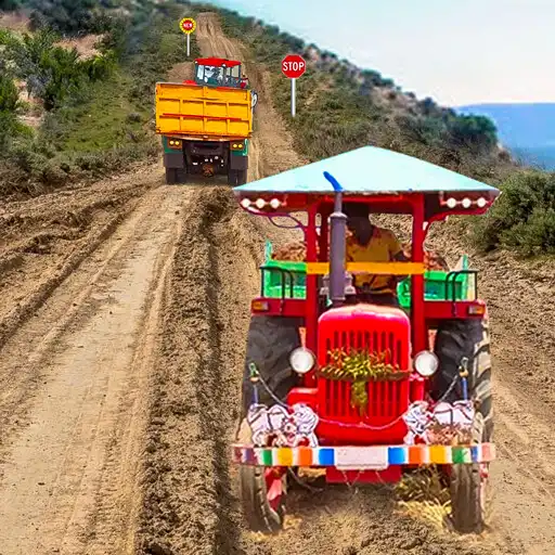 Play Hill Tractor Trolley Cargo Sim APK