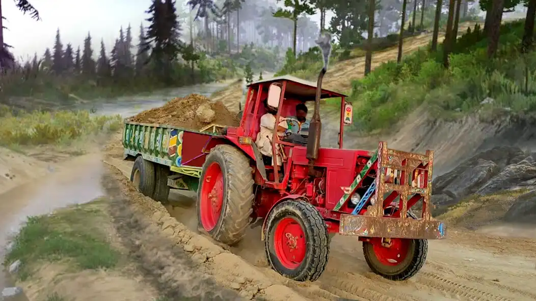 Play Hill Tractor Trolley Farming as an online game Hill Tractor Trolley Farming with UptoPlay