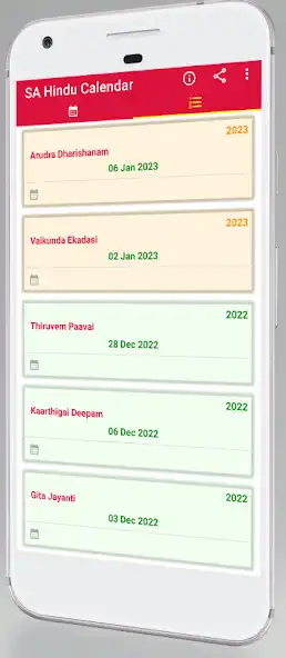 Play Hindu Calendar - 2023 (Simple) as an online game Hindu Calendar - 2023 (Simple) with UptoPlay