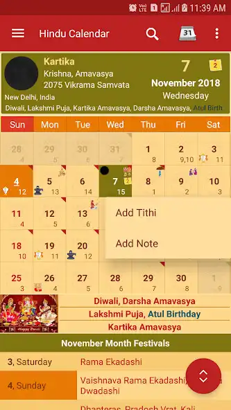 Play Hindu Calendar - Drik Panchang as an online game Hindu Calendar - Drik Panchang with UptoPlay
