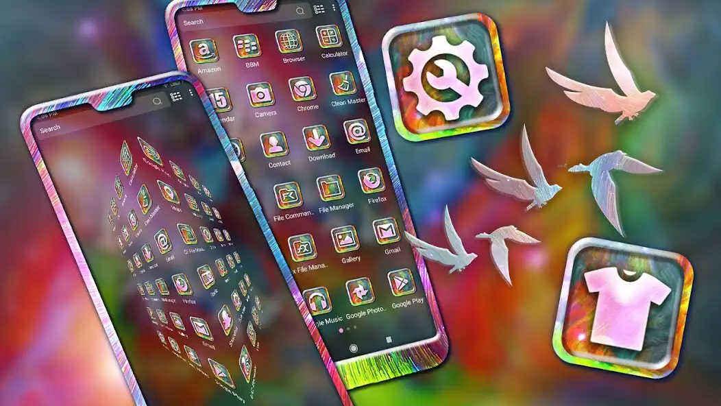 Play Hippie Galaxy Bird Launcher Theme as an online game Hippie Galaxy Bird Launcher Theme with UptoPlay