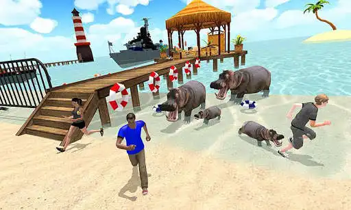 Play Hippo Family Simulator - Beach & City Attack 2019  and enjoy Hippo Family Simulator - Beach & City Attack 2019 with UptoPlay