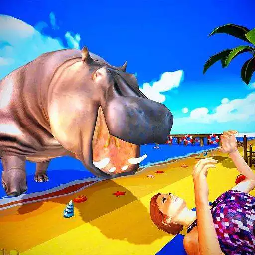 Play Hippo Simulator: Hippo City & Beach Animal Attack APK