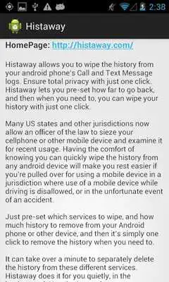 Play Histaway - Wipe History Fast