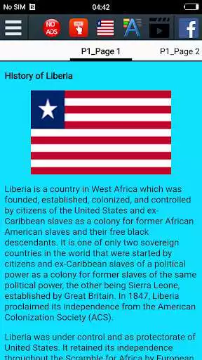 Play History of Liberia as an online game History of Liberia with UptoPlay
