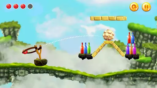 Play Hit Bottles Knock Down as an online game Hit Bottles Knock Down with UptoPlay