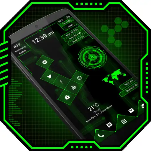 Play Hi-tech Square Launcher APK