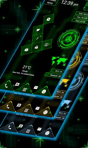 Play Hi-tech Square Launcher  and enjoy Hi-tech Square Launcher with UptoPlay
