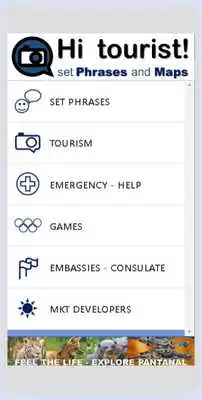Play HI TOURIST Set phrases and map