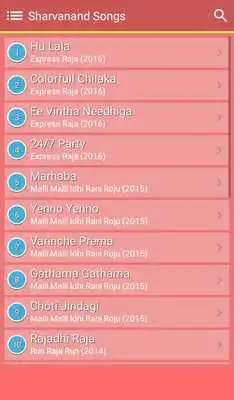 Play Hit Sharvanand Songs Lyrics