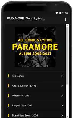 Play Hits Lyrics Of Paramore!!