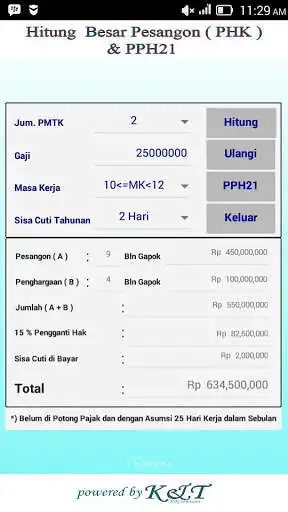 Play Hitung Pesangon as an online game Hitung Pesangon with UptoPlay