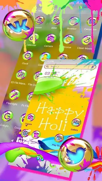 Play Holi Color Launcher Theme as an online game Holi Color Launcher Theme with UptoPlay