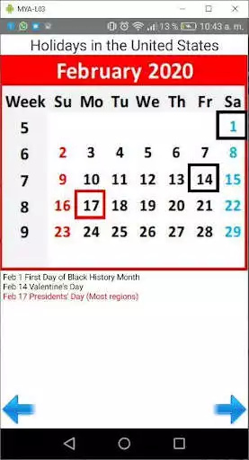 Play Holiday Calendar in english as an online game Holiday Calendar in english with UptoPlay