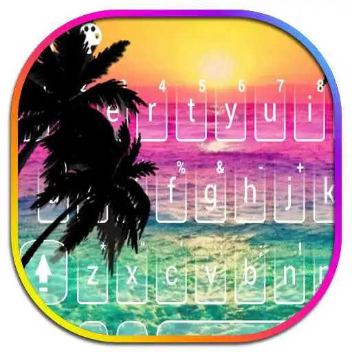 Play Holiday Coconut Sunset Keyboard Theme APK