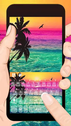 Play Holiday Coconut Sunset Keyboard Theme  and enjoy Holiday Coconut Sunset Keyboard Theme with UptoPlay