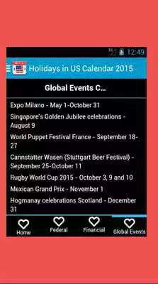 Play Holidays in US Calendar 2015