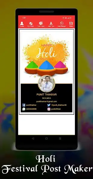 Play Holi festival post maker as an online game Holi festival post maker with UptoPlay