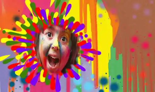 Play Holi Splatter Photo Frames as an online game Holi Splatter Photo Frames with UptoPlay