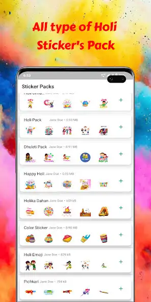 Play Holi Stickers - WASticker  and enjoy Holi Stickers - WASticker with UptoPlay