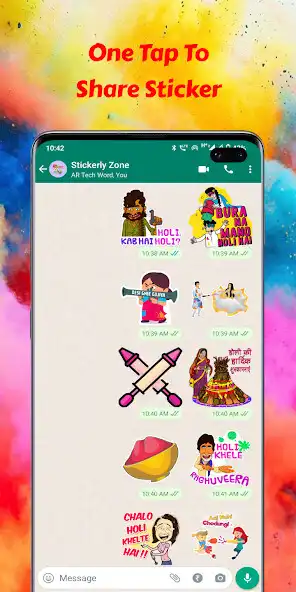 Play Holi Stickers - WASticker as an online game Holi Stickers - WASticker with UptoPlay