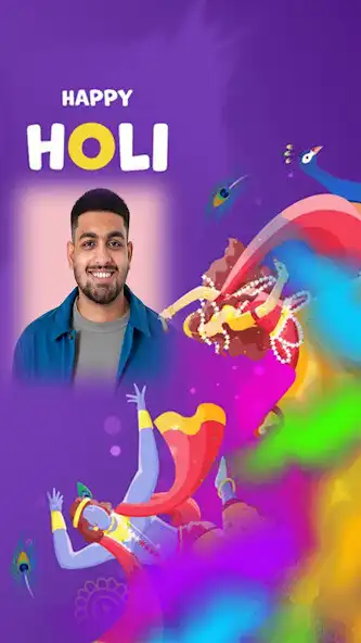 Play Holi Wish Card Maker as an online game Holi Wish Card Maker with UptoPlay