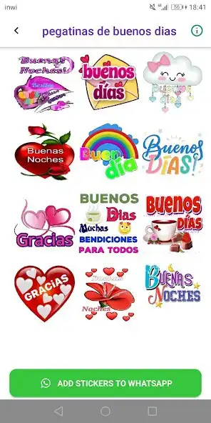 Play Holla buenos dias pegatinas  and enjoy Holla buenos dias pegatinas with UptoPlay