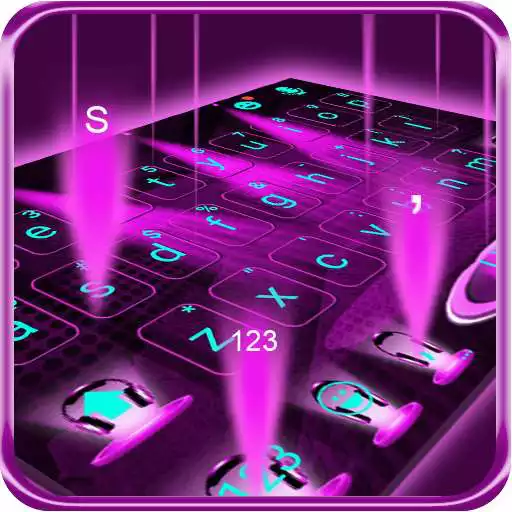 Free play online Hologram 3d Tech Stage Keyboard Theme APK