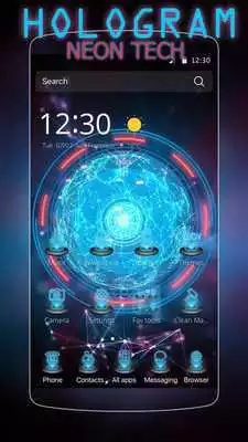 Play Hologram Blue Tech Kystal Neon