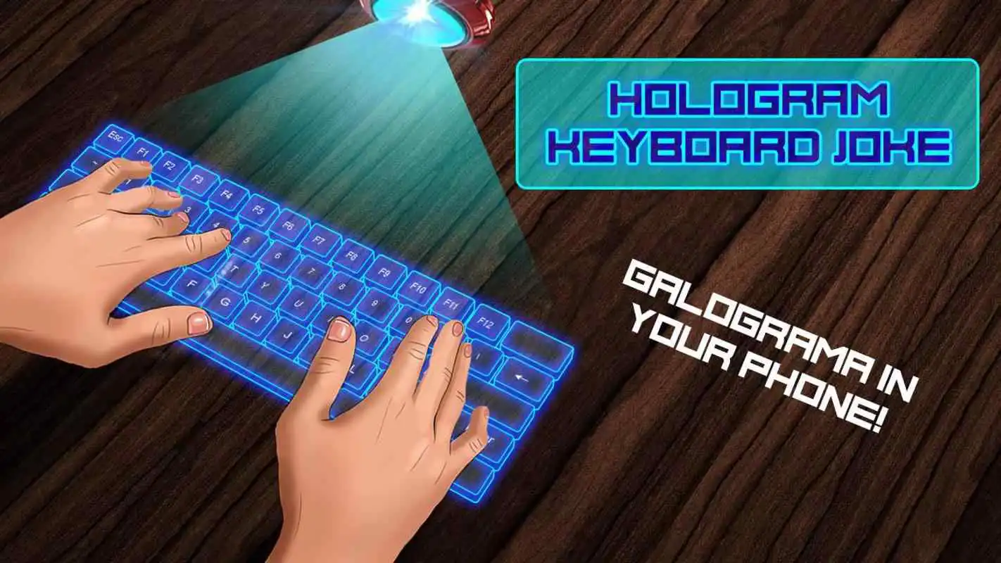 Play Hologram Keyboard Joke