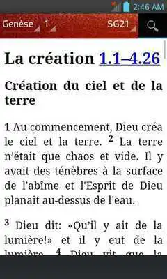 Play Holy Bible SG, Segond (French)