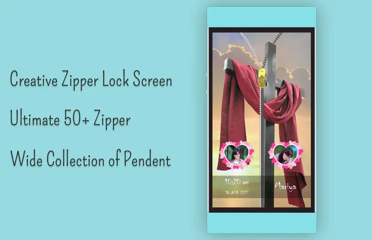 Play Holy Cross Zipper Lock Screen