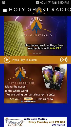 Play Holy Ghost Radio  and enjoy Holy Ghost Radio with UptoPlay