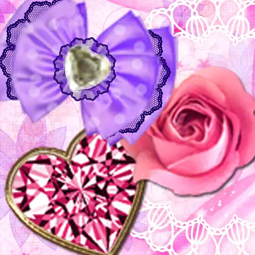 Play +HOMEアイコン Flower・Heart・Ribbon APK