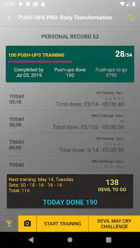 Play Home Workout - PUSH UP 10 YEARS Body Transform PRO
