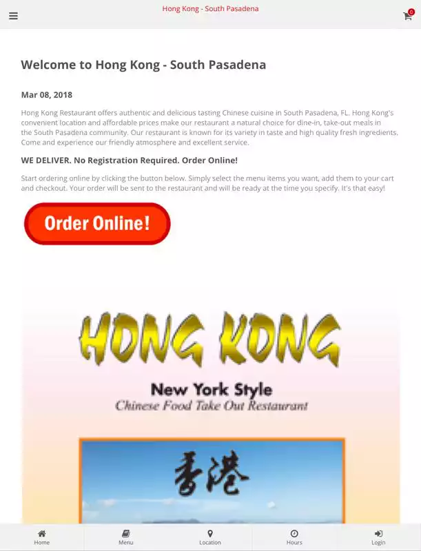 Play Hong Kong South Pasadena Online Ordering