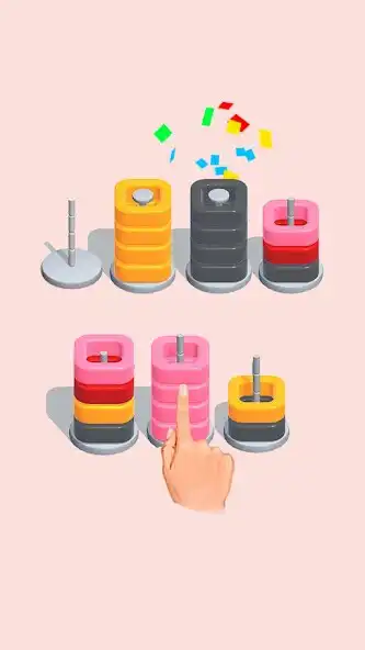 Play Hoop Sortpuz - Color Puzzle as an online game Hoop Sortpuz - Color Puzzle with UptoPlay
