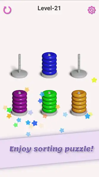 Stack Sort Game Hoop Stack Color Sorting game! online game with UptoPlay