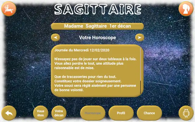Play Horoscope Sagittaire as an online game Horoscope Sagittaire with UptoPlay