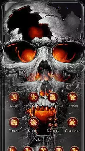 Play APK Horrific Flaming Skull Theme Icon Packs  and enjoy Horrific Flaming Skull Theme Icon Packs with UptoPlay com.launcher.theme.t211808673