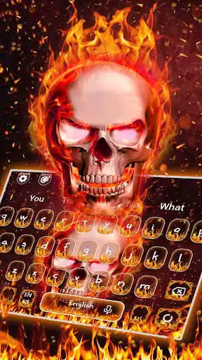 Play Horror Fire Skull Keyboard Theme  and enjoy Horror Fire Skull Keyboard Theme with UptoPlay