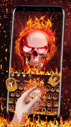 Play Horror Fire Skull Keyboard Theme as an online game Horror Fire Skull Keyboard Theme with UptoPlay