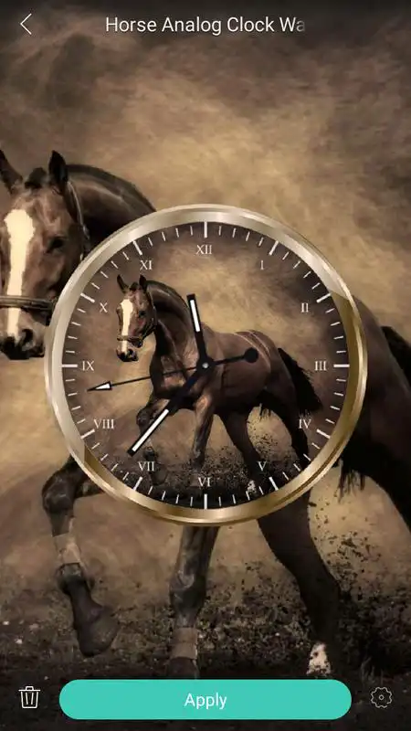 Play Horse Analog Clock Live Wallpaper