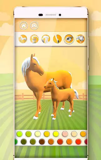 Play Horse Coloring Book 3D as an online game Horse Coloring Book 3D with UptoPlay