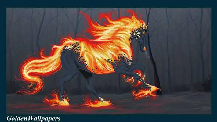 Play Horse Fire Wallpaper