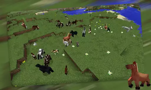 Play Horse mod for Minecraft PE as an online game Horse mod for Minecraft PE with UptoPlay