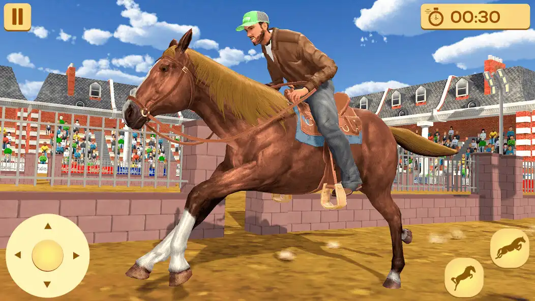 Play Horse Racing 3d: Horse Jumping as an online game Horse Racing 3d: Horse Jumping with UptoPlay